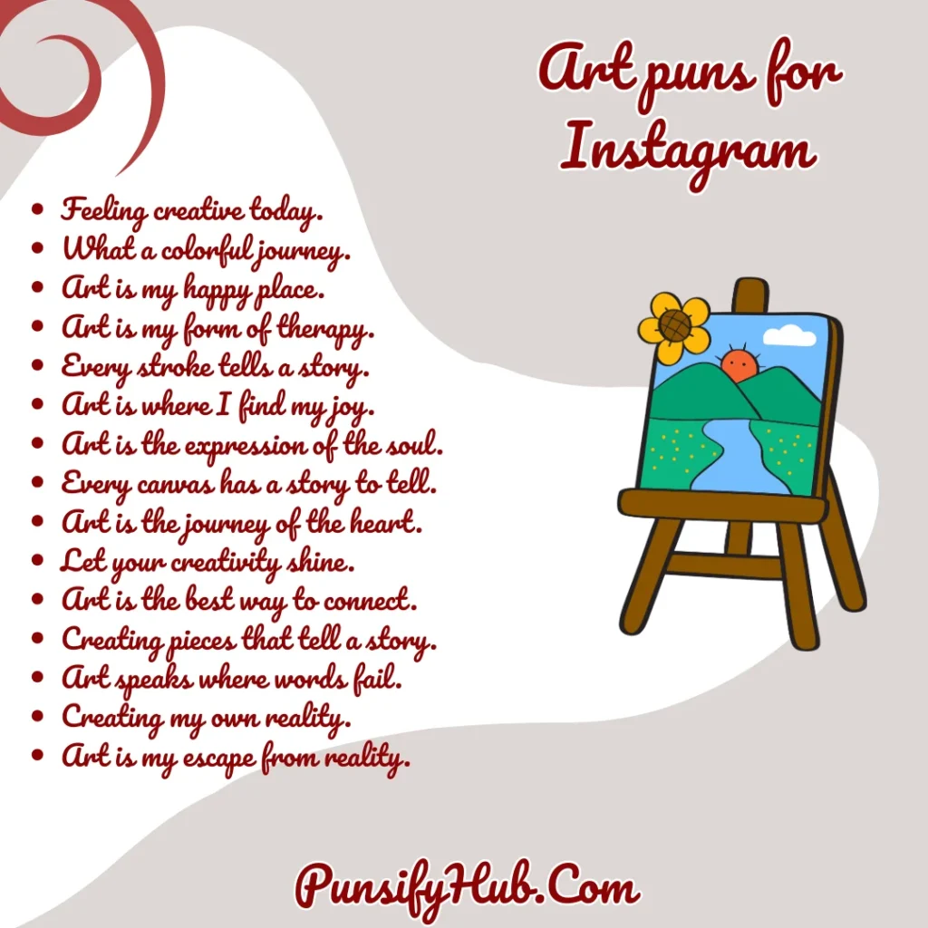 Art puns for Instagram