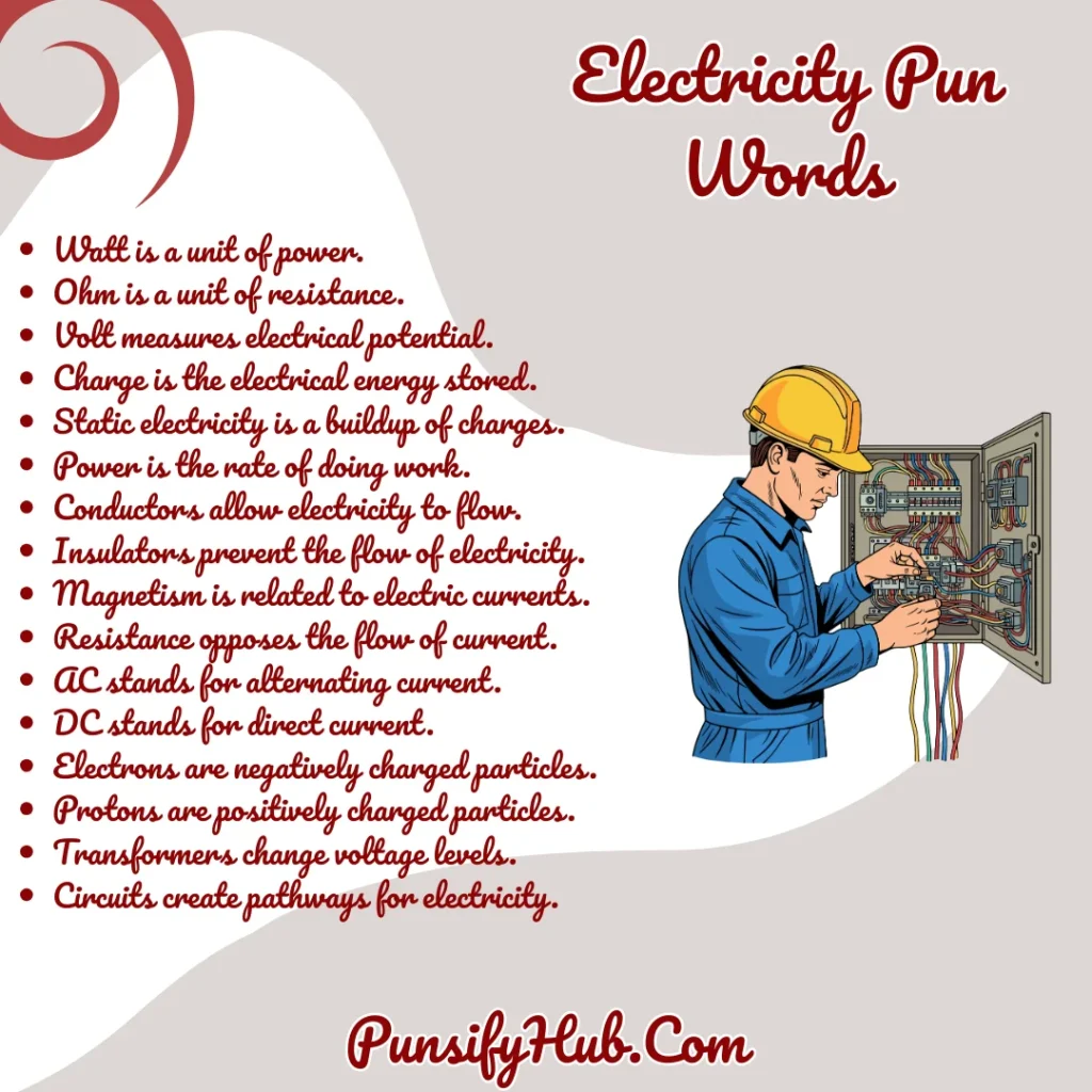 Electricity Pun Words