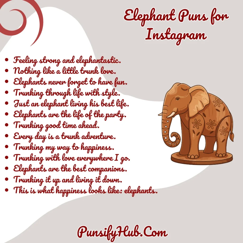 Elephant Puns for Instagram
