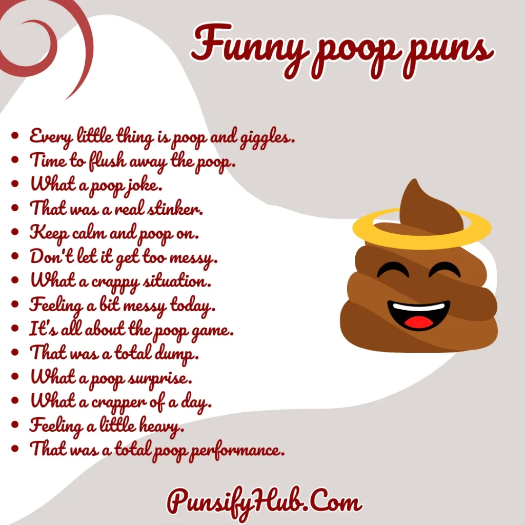 Funny poop puns