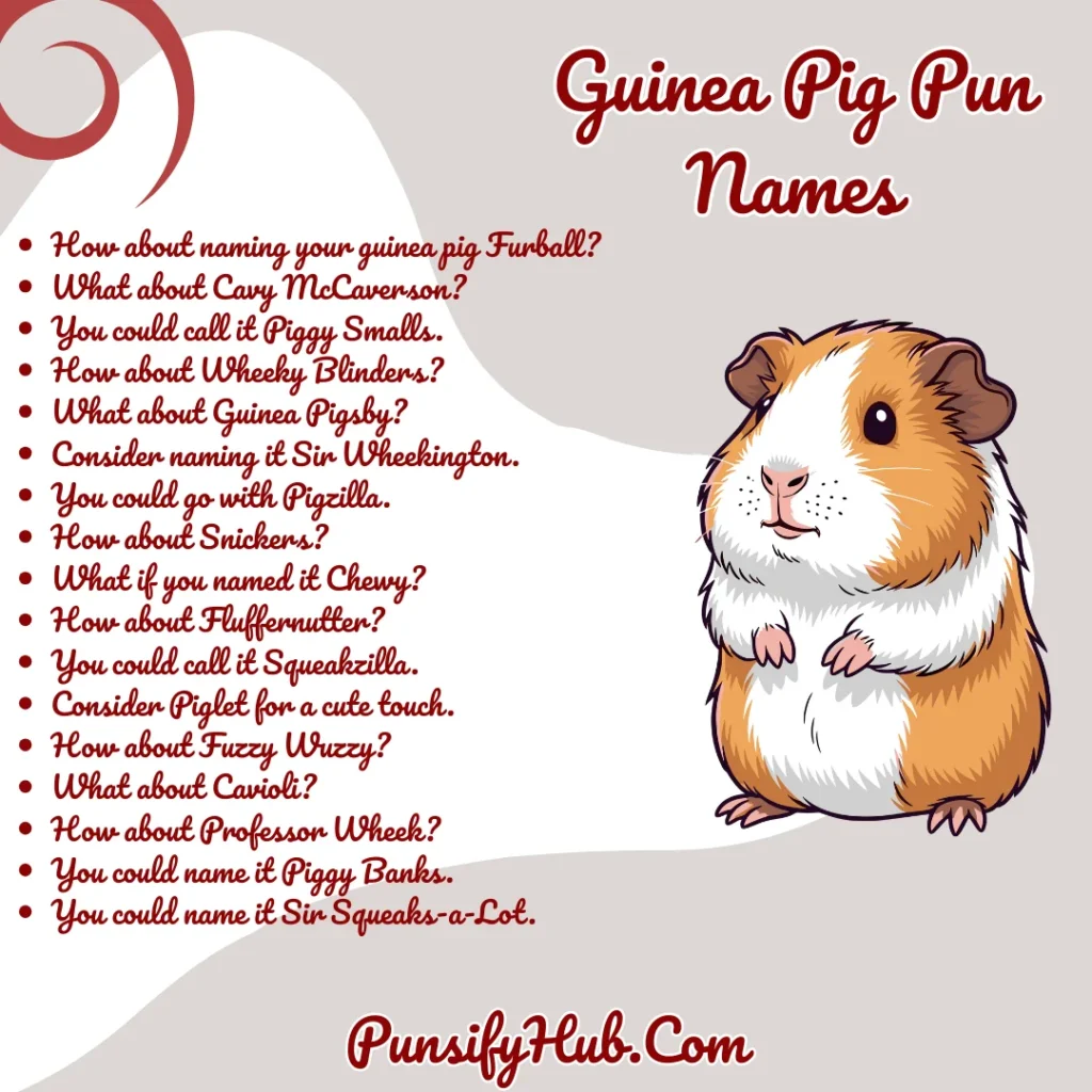 Guinea Pig Pun Names