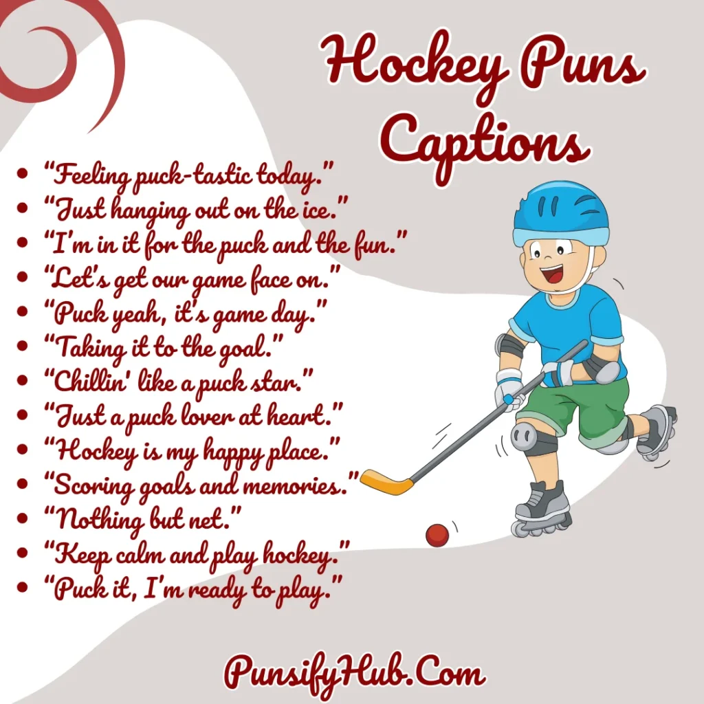 Hockey Puns Captions