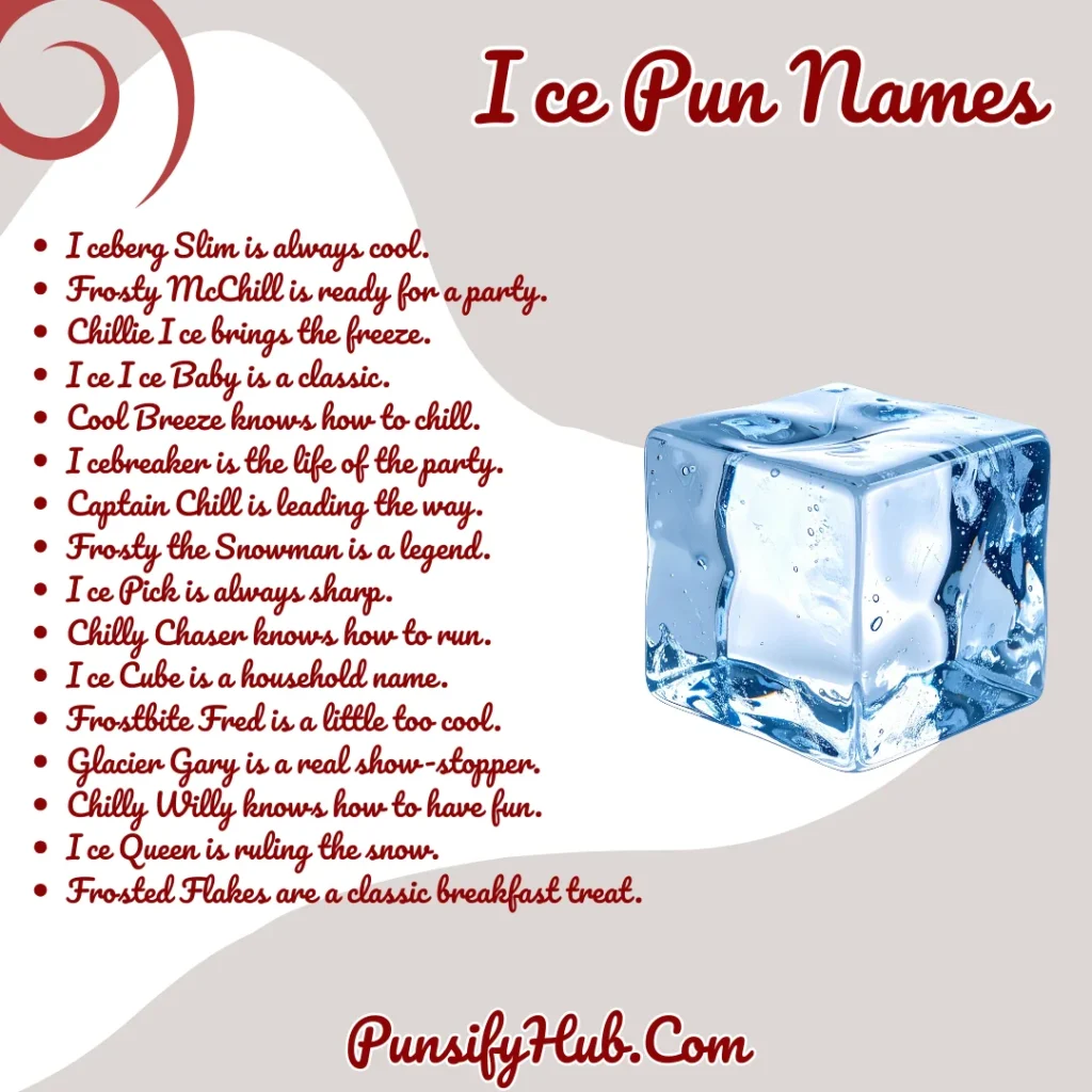 Ice Pun Names