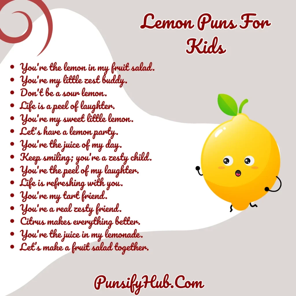 Lemon Puns For Kids