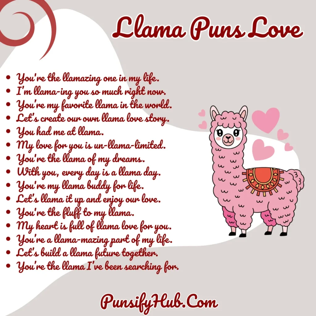 Llama Puns Love