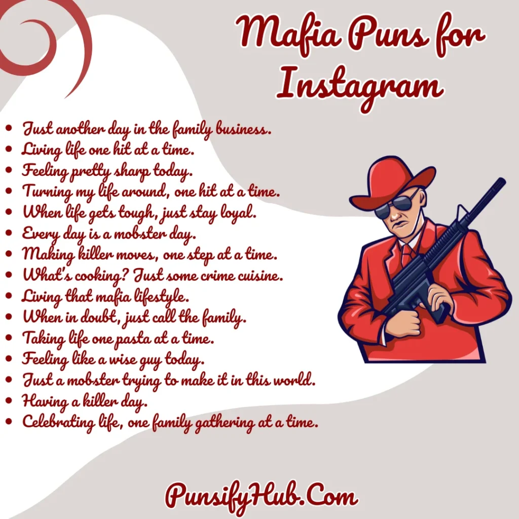 Mafia Puns for Instagram