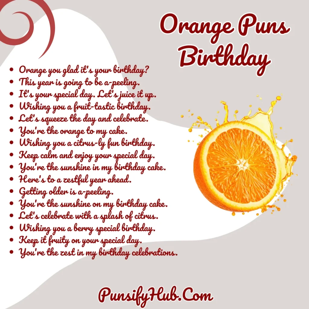 Orange Puns Birthday