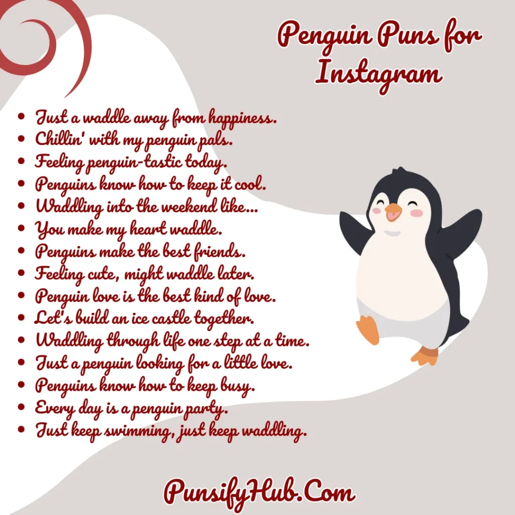 Penguin Puns for Instagram