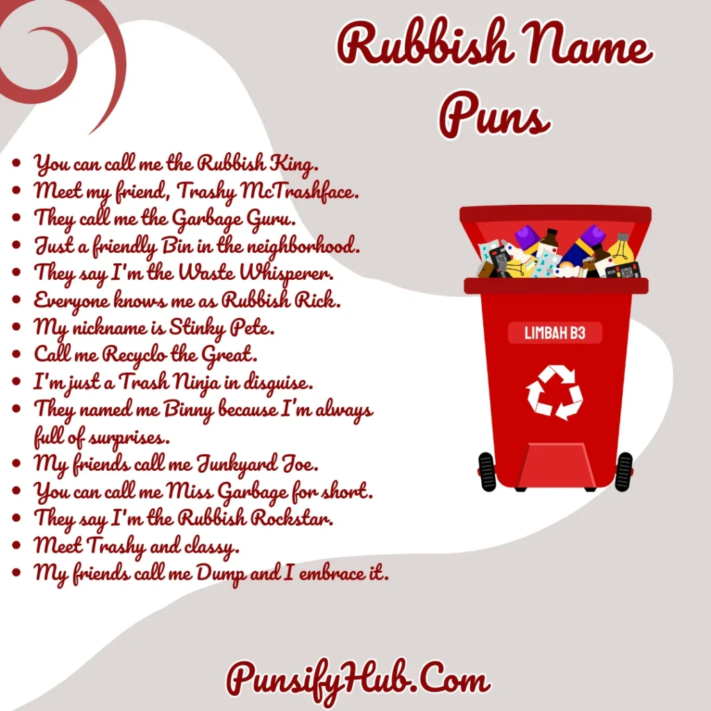 Rubbish Name Puns