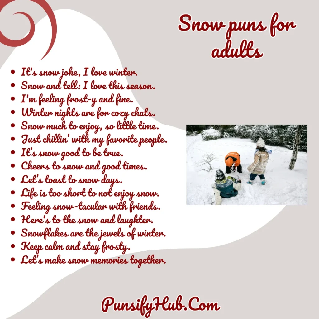 Snow puns for adults