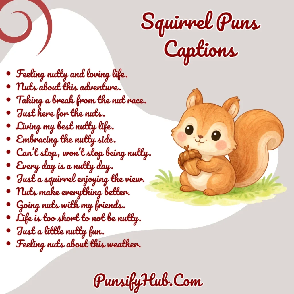 Squirrel Puns Captions