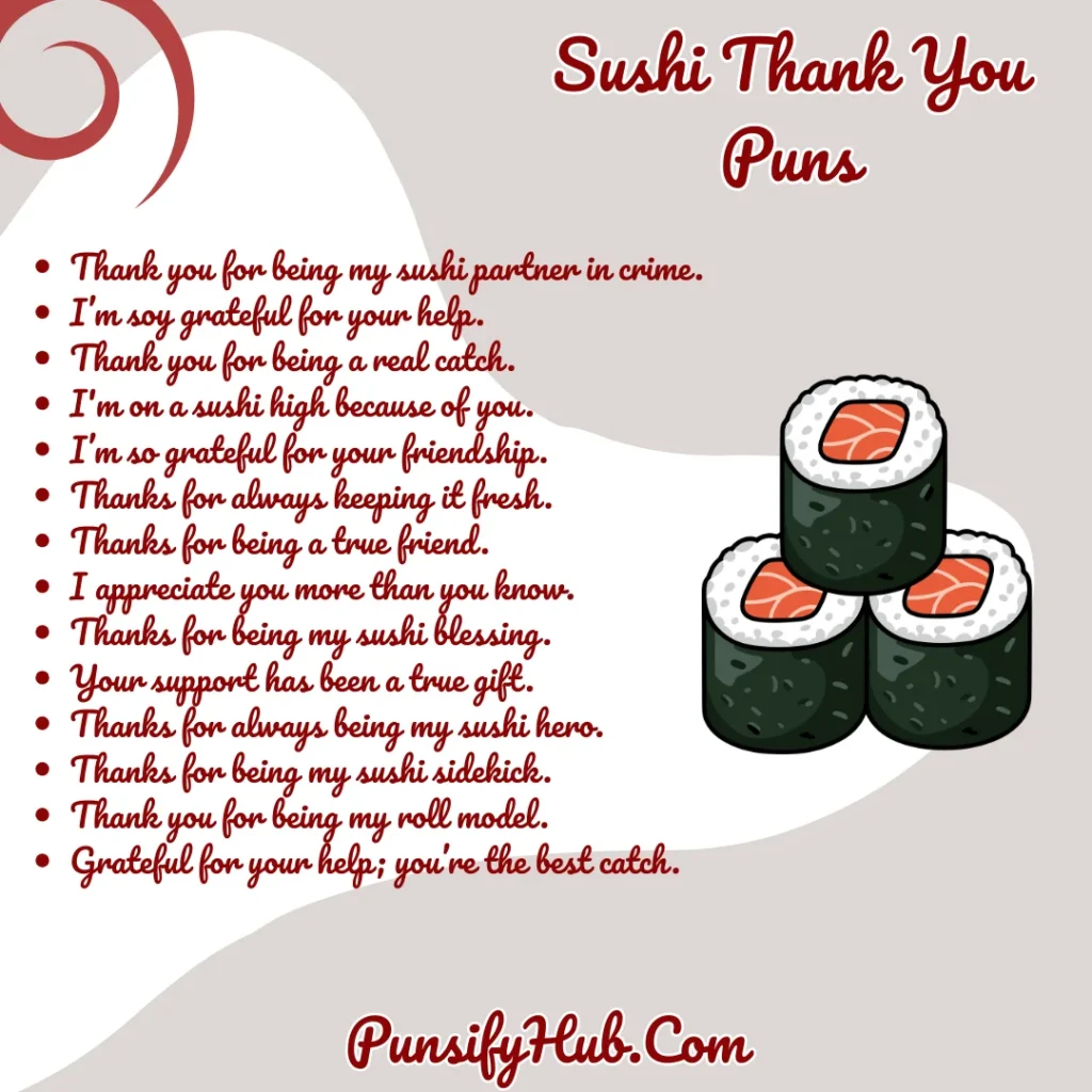 Sushi Thank You Puns