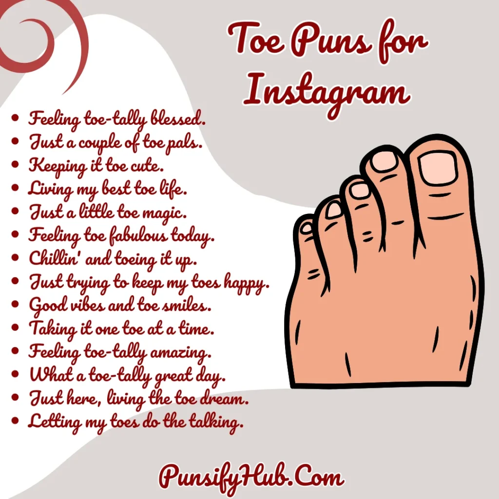 Toe Puns for Instagram