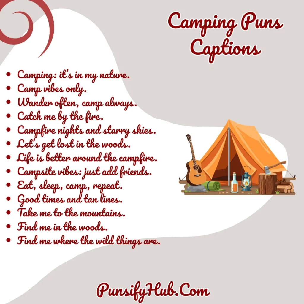 Camping Puns Captions