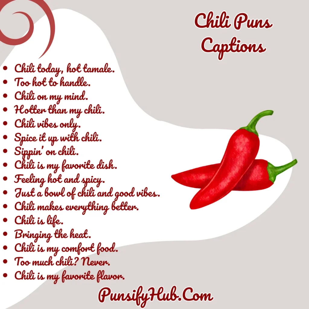Chili Puns Captions