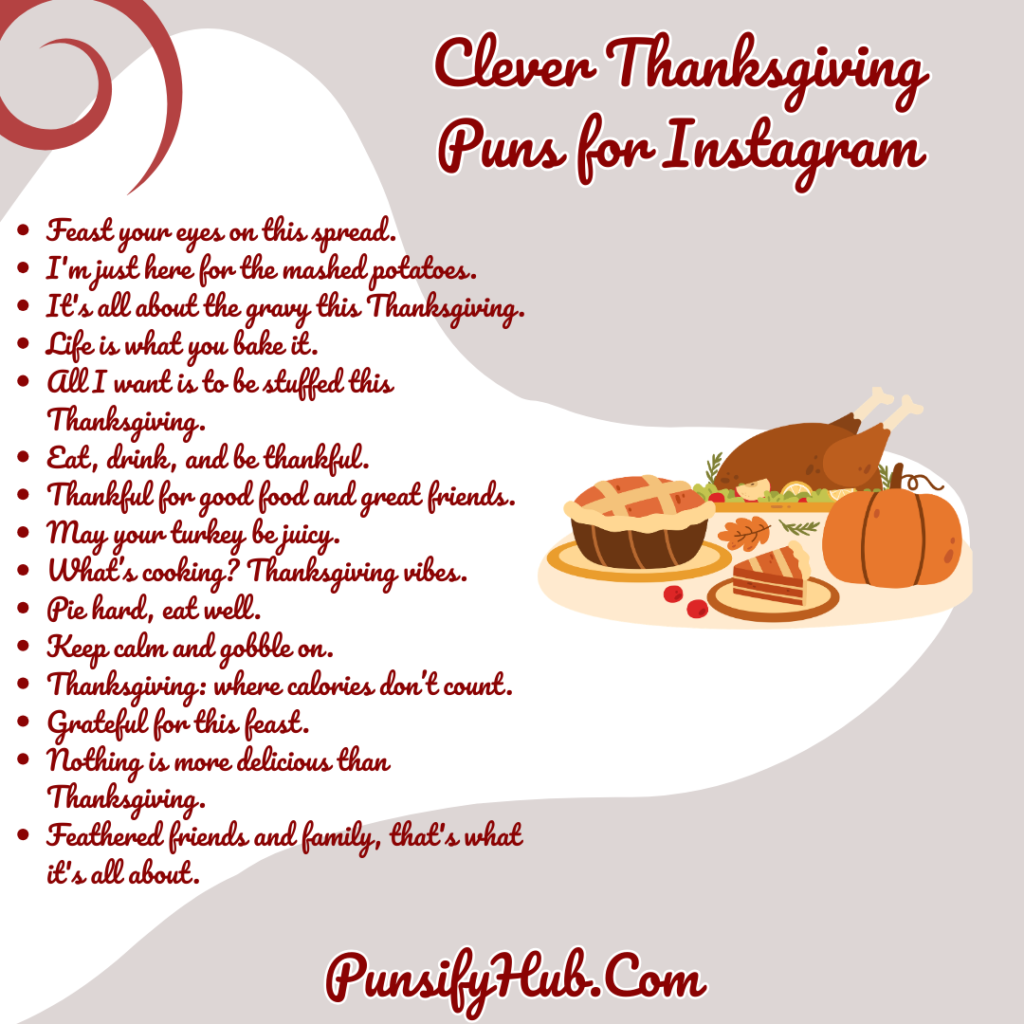 Clever Thanksgiving Puns for Instagram