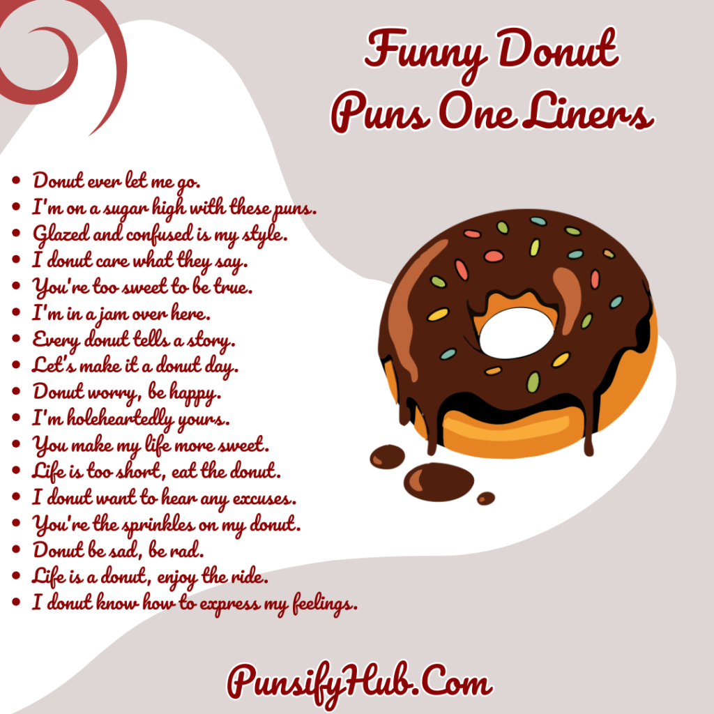 Funny Donut Puns One Liners