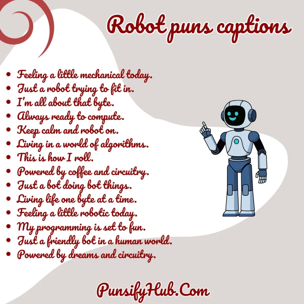 Robot puns captions