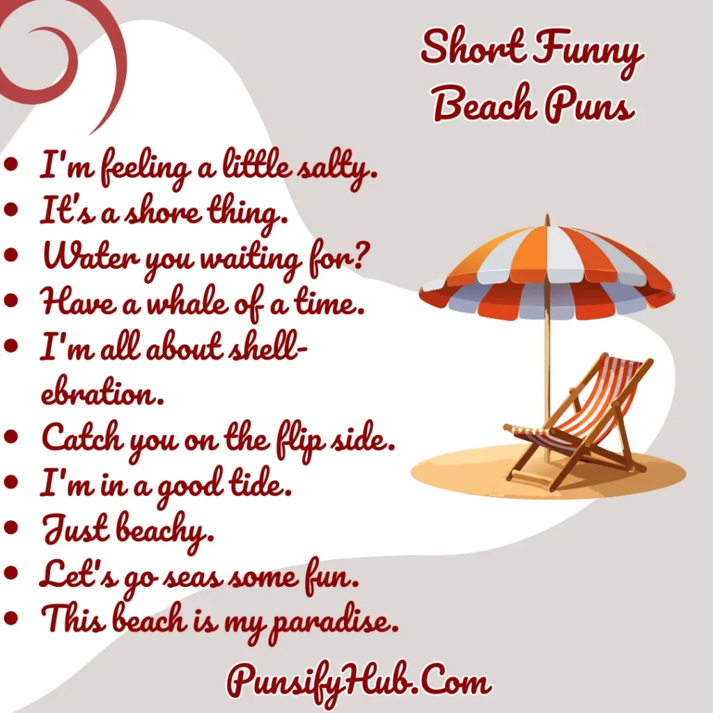 Short Funny Beach Puns