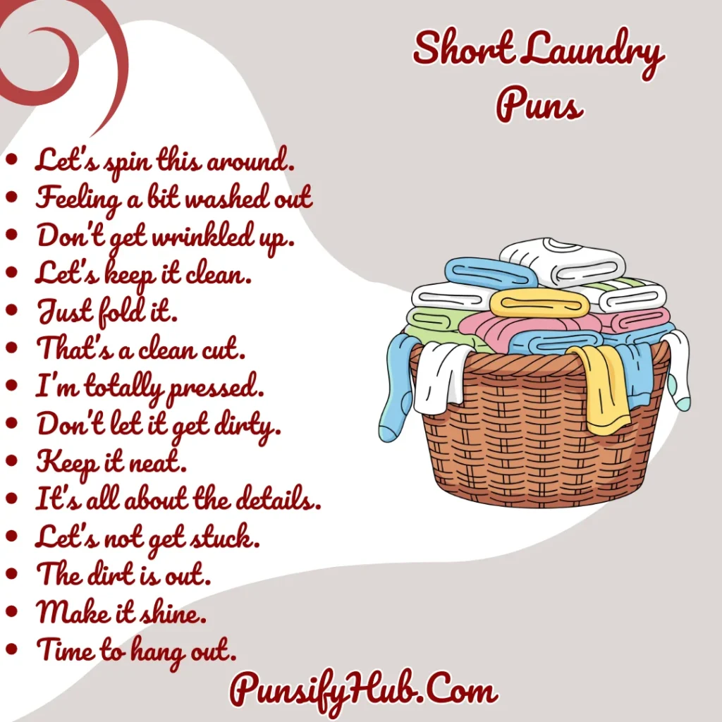 Short Laundry Puns