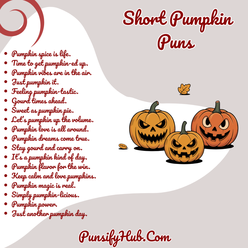 Short Pumpkin Puns
